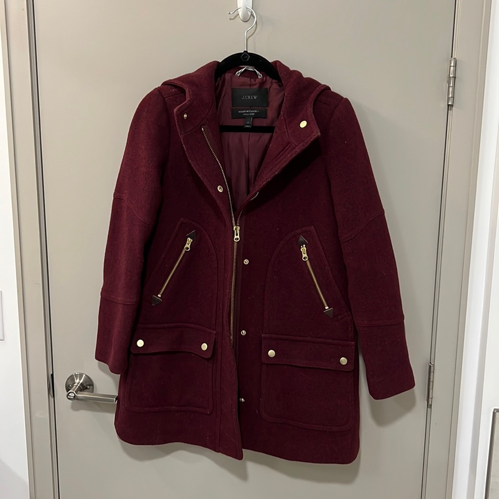 J Crew chateau parka in Italian stadium-cloth